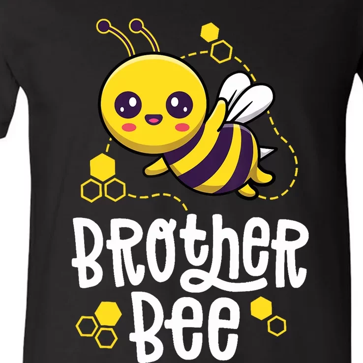 Family Bees Brother Bro First Bee Day Outfit Birthday V-Neck T-Shirt