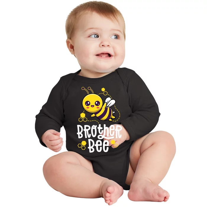 Family Bees Brother Bro First Bee Day Outfit Birthday Baby Long Sleeve Bodysuit