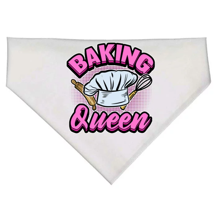 Funny Best Baking Queen Chef Kitchen Food Cake Gift USA-Made Doggie Bandana