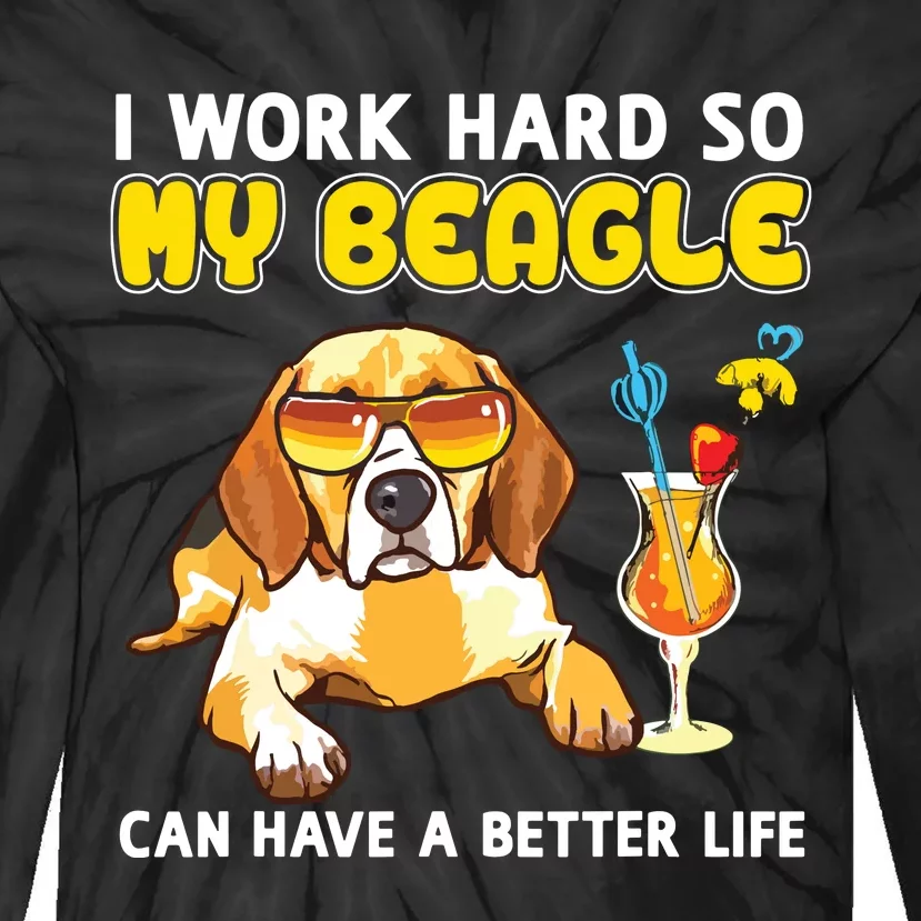 Funny Beagle Beagle Gifts Tie-Dye Long Sleeve Shirt