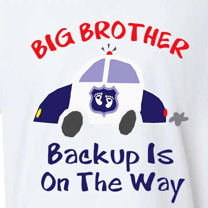 Funny Big Brother Pregnancy Announcement Police Car Sueded Cloud Jersey T-Shirt