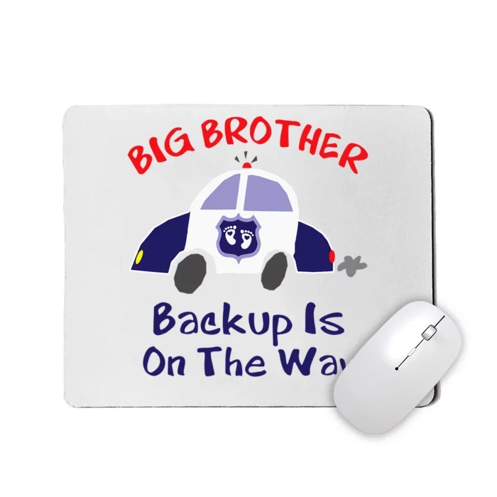 Funny Big Brother Pregnancy Announcement Police Car Mousepad