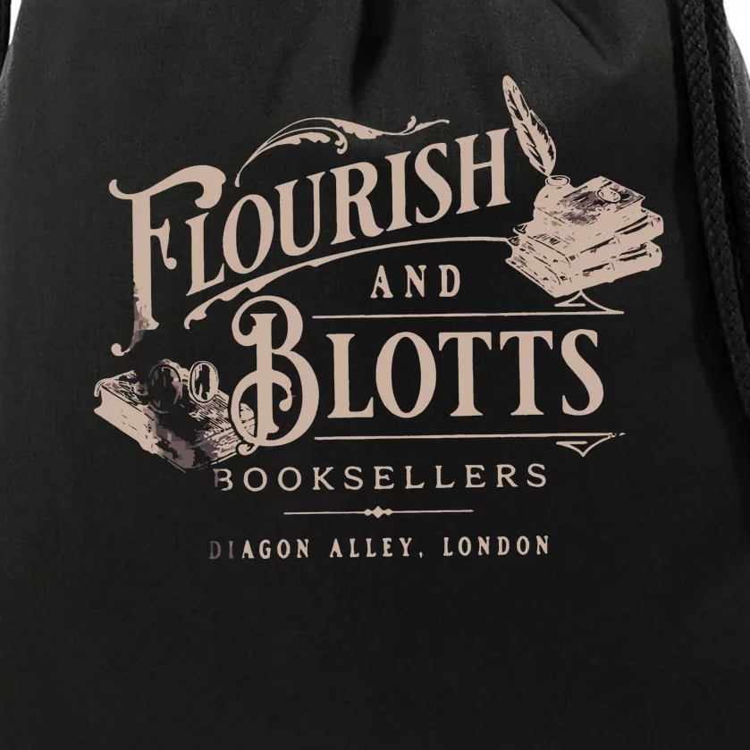 Flourish Blotts Bookish HP Fan Potter Drawstring Bag