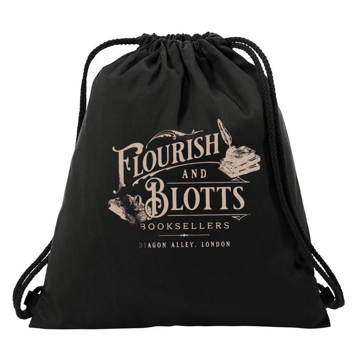 Flourish Blotts Bookish HP Fan Potter Drawstring Bag