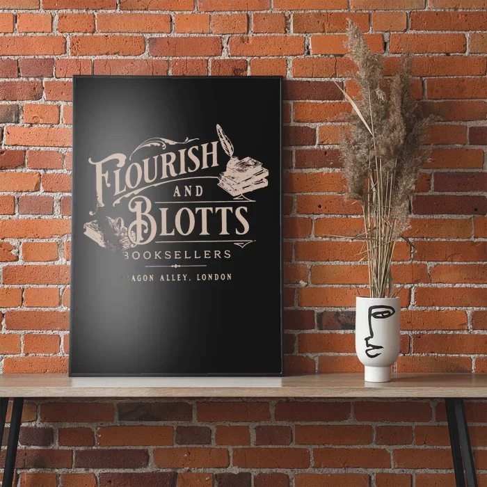 Flourish Blotts Bookish HP Fan Potter Poster