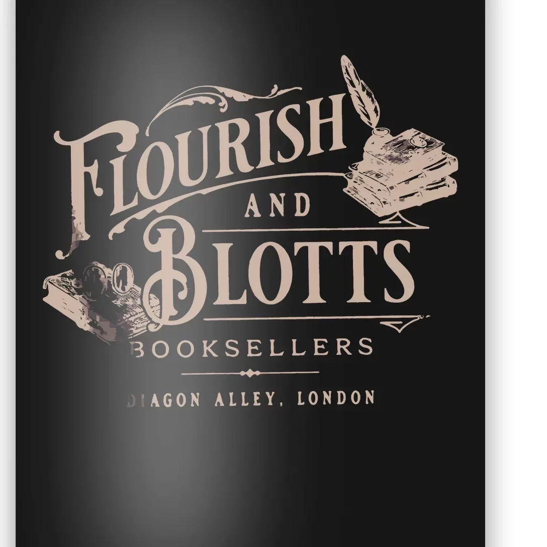 Flourish Blotts Bookish HP Fan Potter Poster