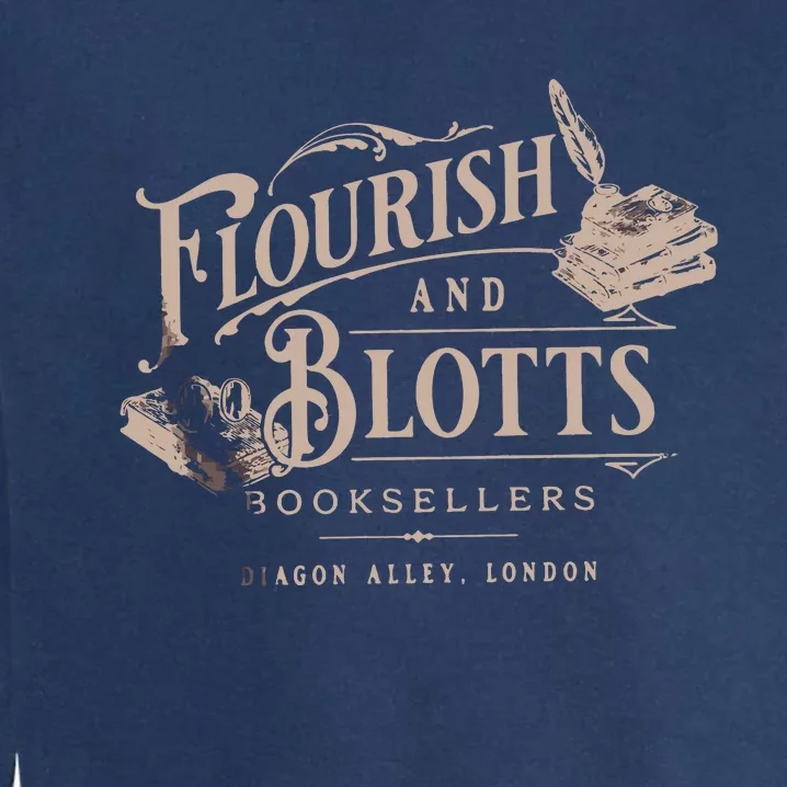 Flourish Blotts Bookish HP Fan Potter Garment-Dyed Sweatshirt