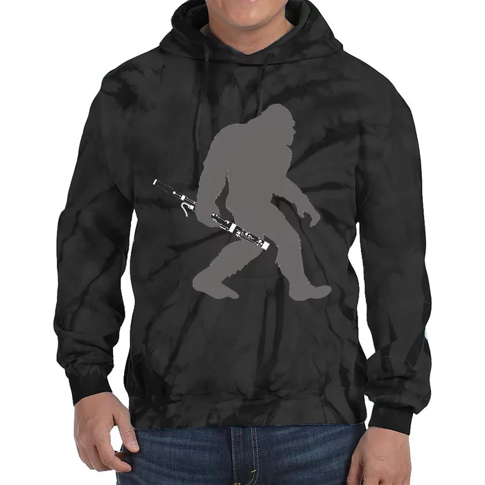 Funny Bassoonist Bigfoot Musician With Bassoon Tie Dye Hoodie