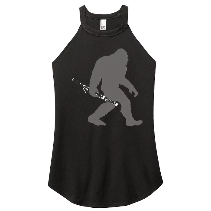 Funny Bassoonist Bigfoot Musician With Bassoon Women’s Perfect Tri Rocker Tank