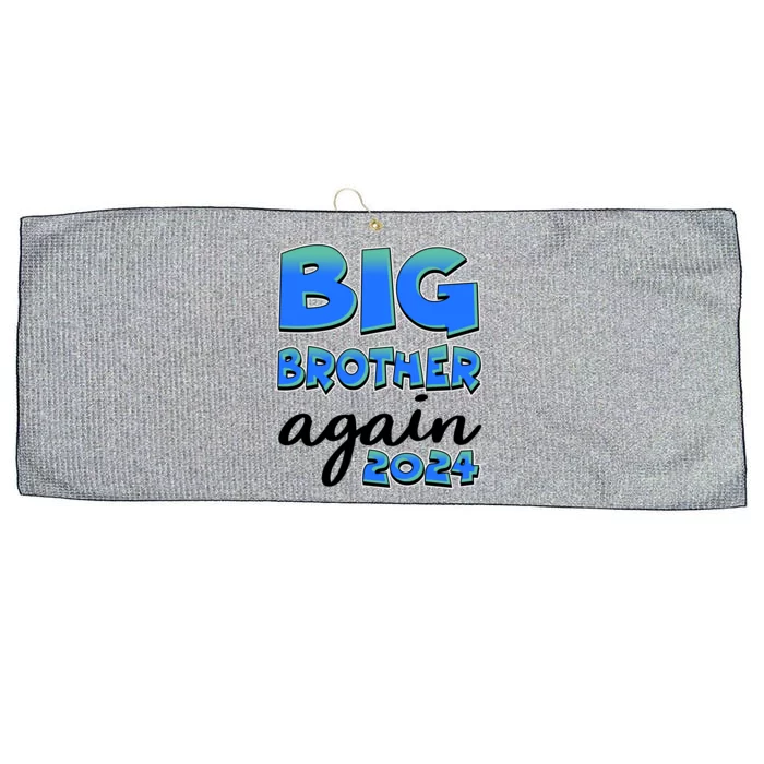 Funny Big Brother Again 2024 New Baby Sibling Large Microfiber Waffle Golf Towel