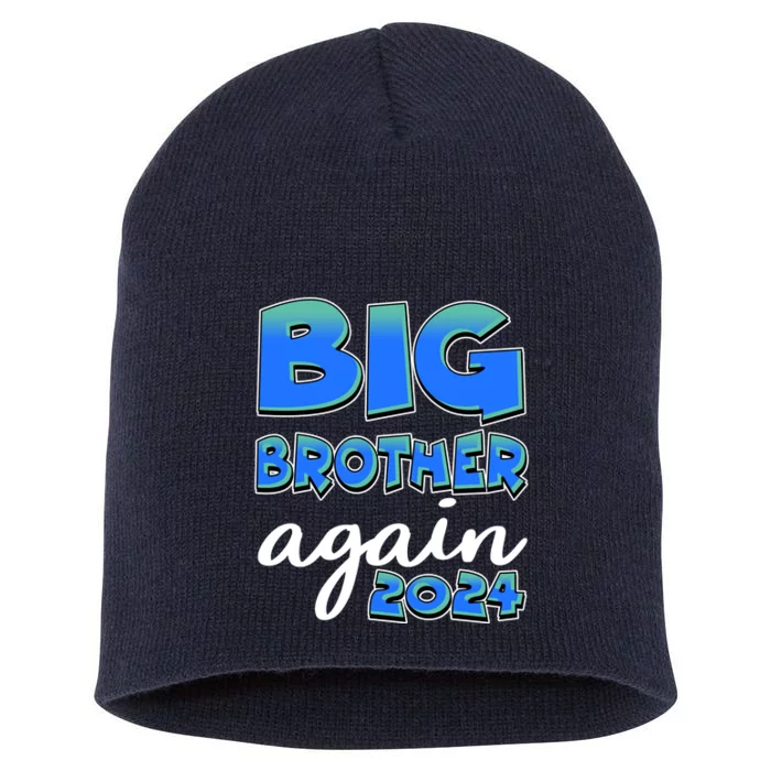 Funny Big Brother Again 2024 New Baby Sibling Short Acrylic Beanie