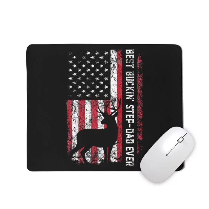 Flag Best Buckin Step Dad Ever Deer Hunting Fathers Day Mousepad