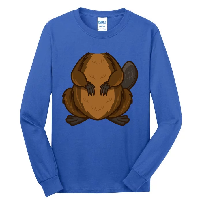 Funny Beaver Body Headless Halloween Easy Costume Outfit Cool Gift Tall Long Sleeve T-Shirt