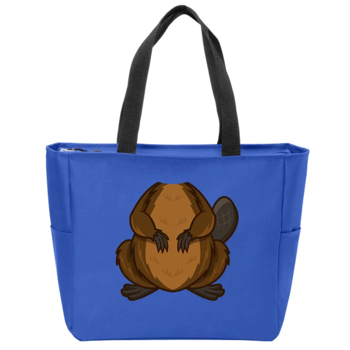 Funny Beaver Body Headless Halloween Easy Costume Outfit Cool Gift Zip Tote Bag