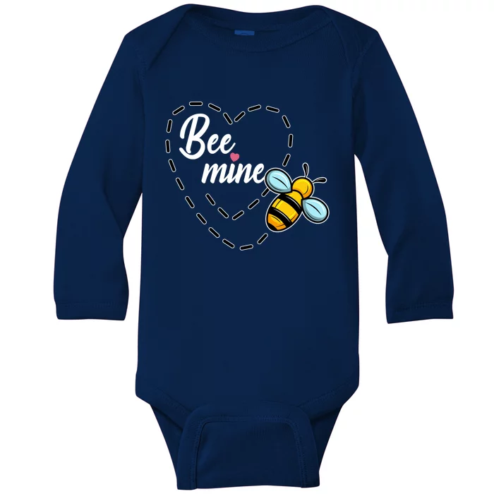 Funny Bee Beekeeper Valentines Day Gift Baby Long Sleeve Bodysuit