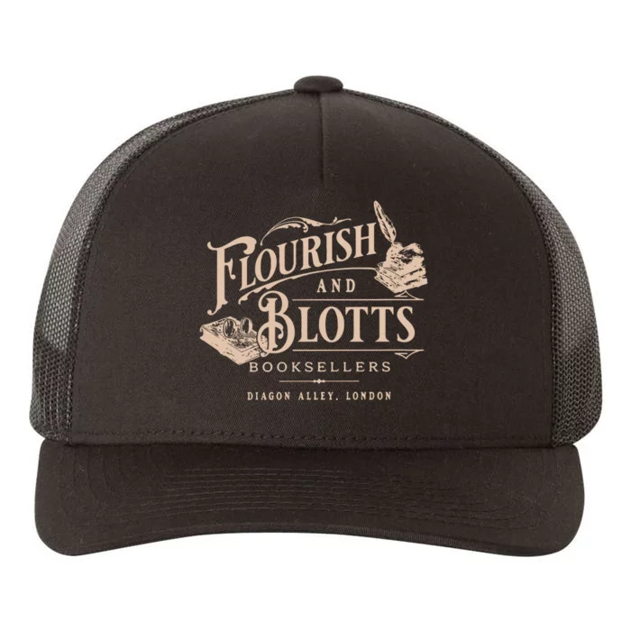 Flourish Blotts Bookish Hp Fan Potter Yupoong Adult 5-Panel Trucker Hat