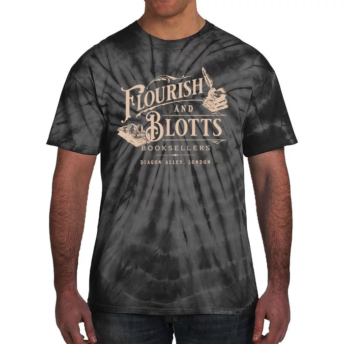 Flourish Blotts Bookish Hp Fan Potter Tie-Dye T-Shirt