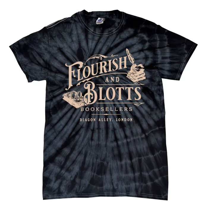 Flourish Blotts Bookish Hp Fan Potter Tie-Dye T-Shirt