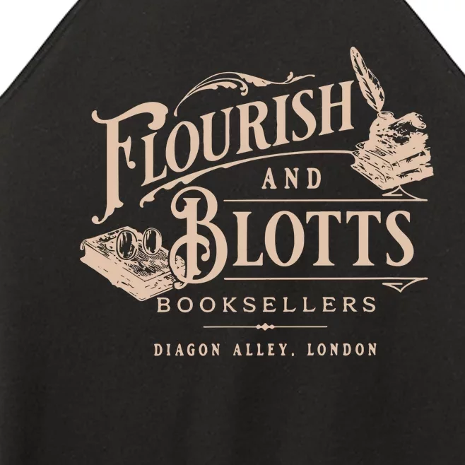 Flourish Blotts Bookish Hp Fan Potter Women’s Perfect Tri Rocker Tank