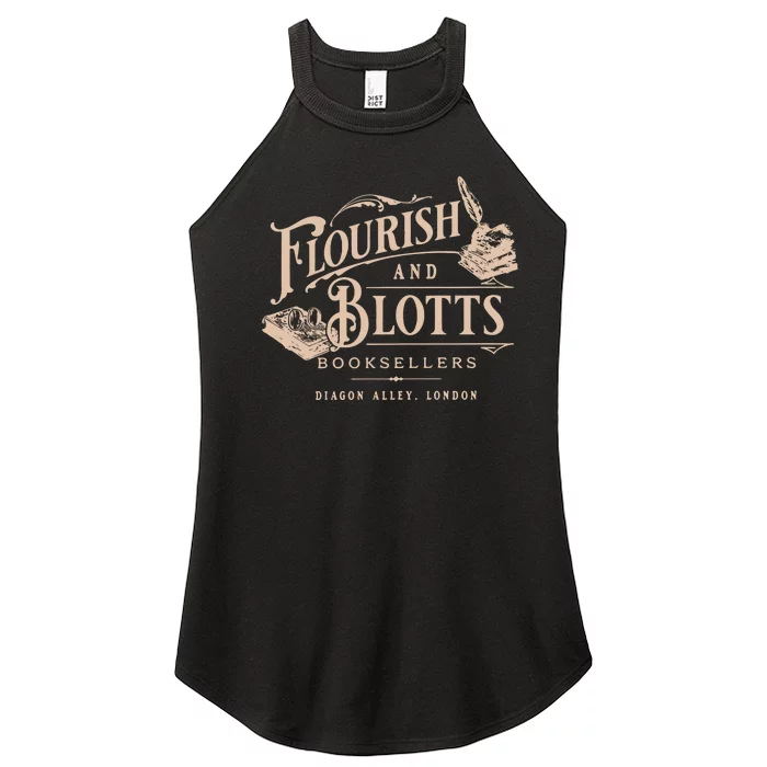 Flourish Blotts Bookish Hp Fan Potter Women’s Perfect Tri Rocker Tank