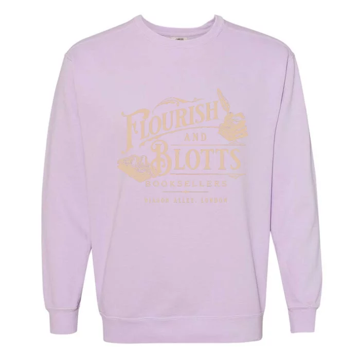 Flourish Blotts Bookish Hp Fan Potter Garment-Dyed Sweatshirt