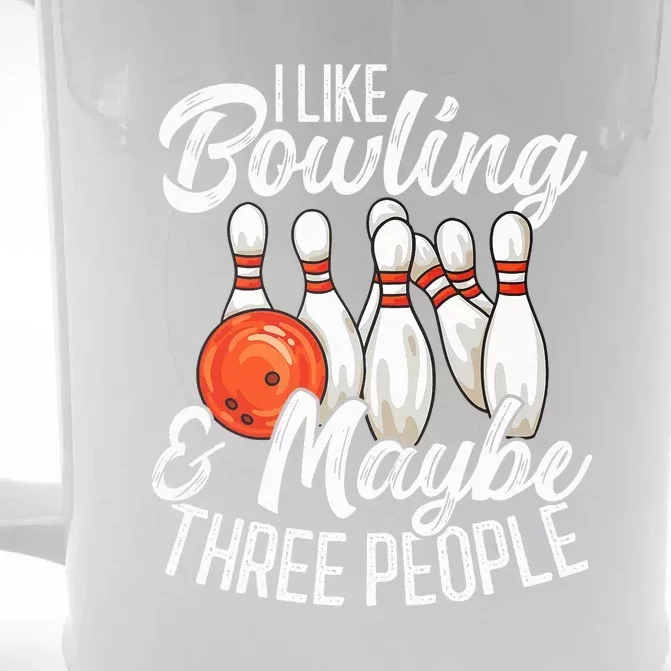 Funny Bowling Bowler Tenpin Bowling Front & Back Beer Stein