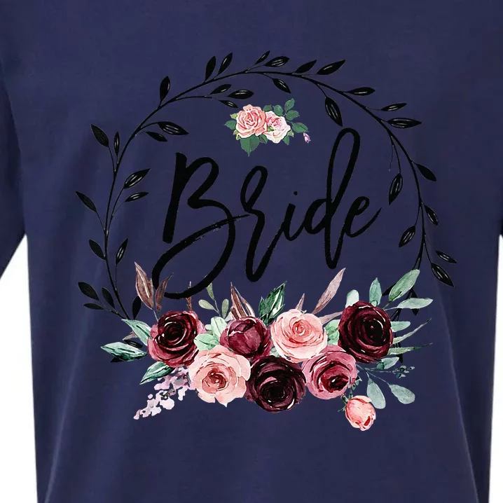 Flower Bride Bridal Shower Wedding Bachelorette Party Cute Sueded Cloud Jersey T-Shirt