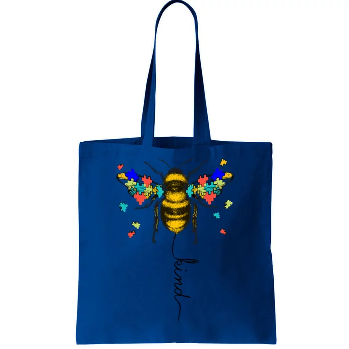 Funny Bee Be Kind Autism Awareness Choose Kindness Funny Gift Tote Bag