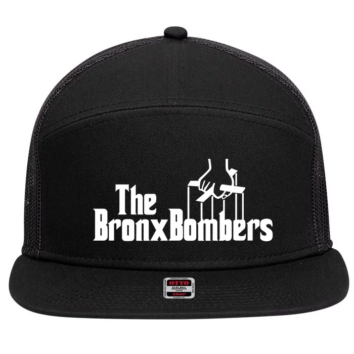 Funny Bronx Bomb The Godfather Vector Design 7 Panel Mesh Trucker Snapback Hat