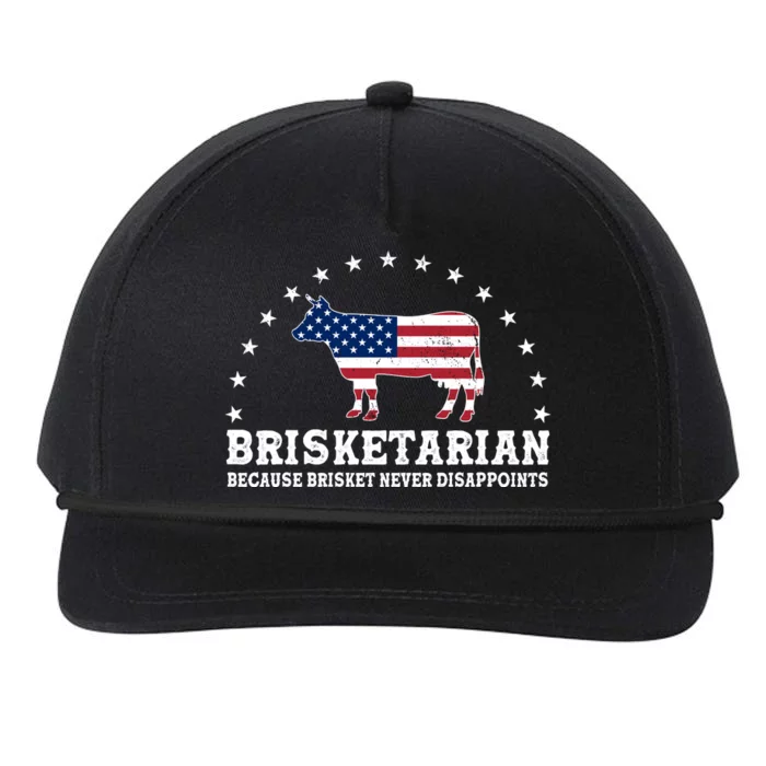 Funny Brisketarian Because Brisket Never Disappoints Snapback Five-Panel Rope Hat