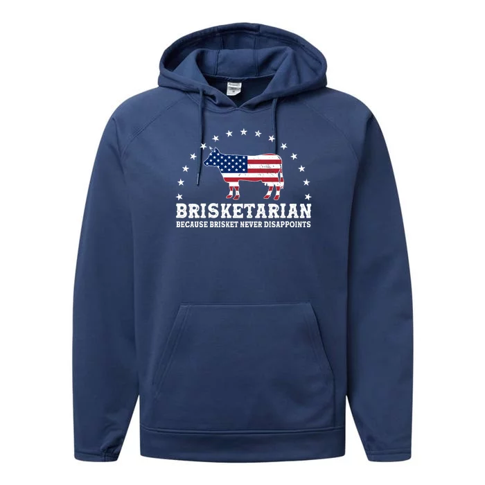 Funny Brisketarian Because Brisket Never Disappoints Performance Fleece Hoodie