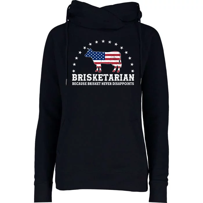 Funny Brisketarian Because Brisket Never Disappoints Womens Funnel Neck Pullover Hood