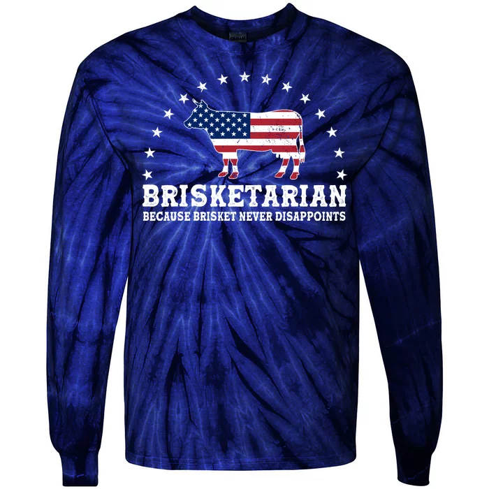 Funny Brisketarian Because Brisket Never Disappoints Tie-Dye Long Sleeve Shirt