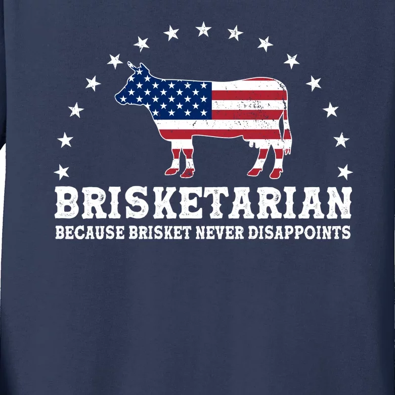 Funny Brisketarian Because Brisket Never Disappoints Kids Long Sleeve Shirt