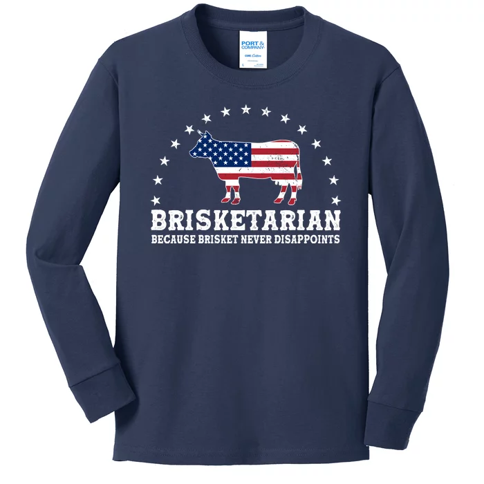 Funny Brisketarian Because Brisket Never Disappoints Kids Long Sleeve Shirt