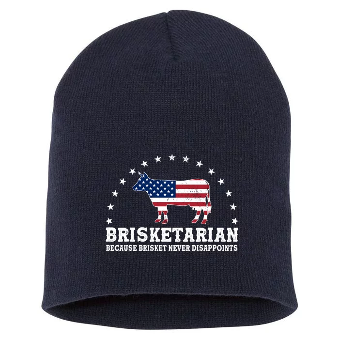 Funny Brisketarian Because Brisket Never Disappoints Short Acrylic Beanie