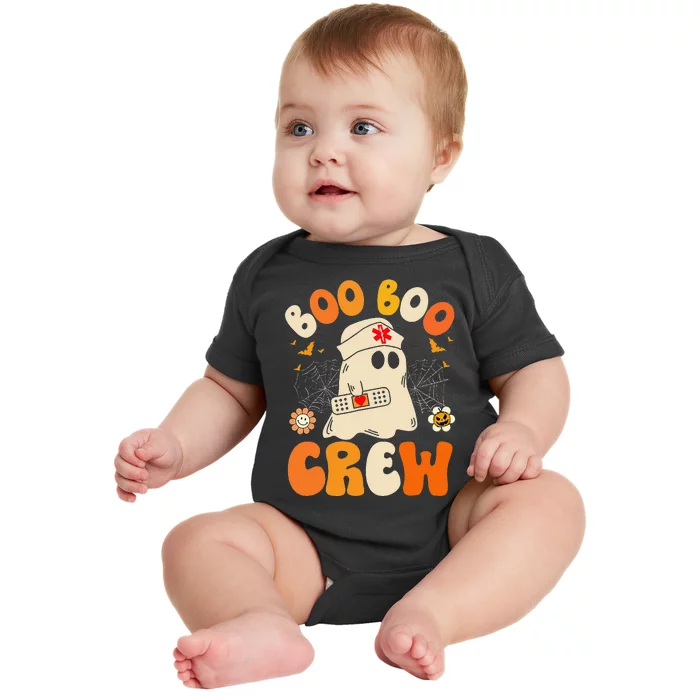 Funny Boo Boo Crew Nurse Ghost Halloween Nurse Baby Bodysuit