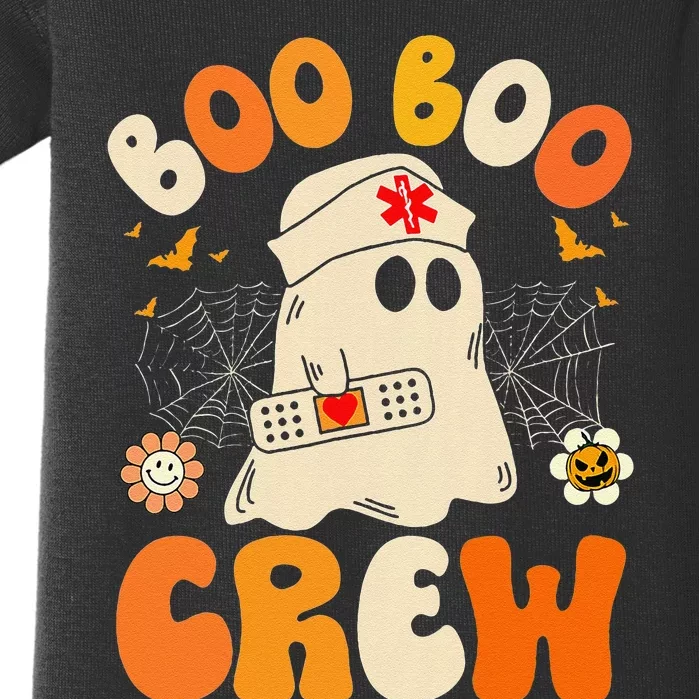 Funny Boo Boo Crew Nurse Ghost Halloween Nurse Baby Bodysuit