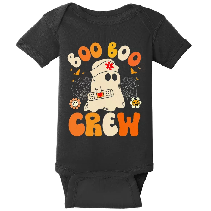 Funny Boo Boo Crew Nurse Ghost Halloween Nurse Baby Bodysuit