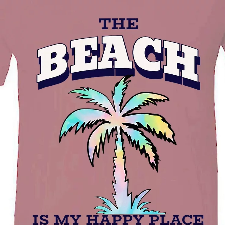 Family Beach Beach Is My Happy Place Vacation V-Neck T-Shirt