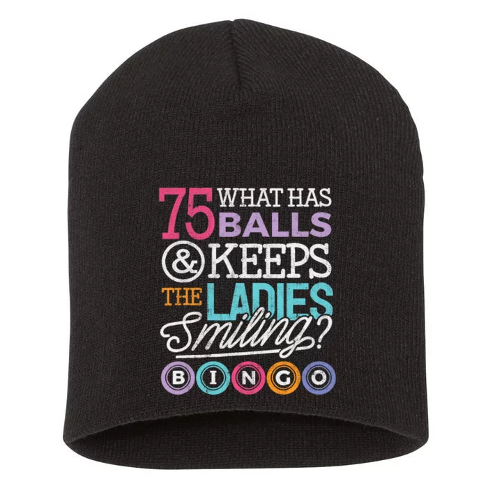 Funny Bingos Bingo Lover Grandma Short Acrylic Beanie