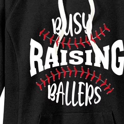 Funny Baseball - Busy Raising Ballers Women's Fleece Hoodie