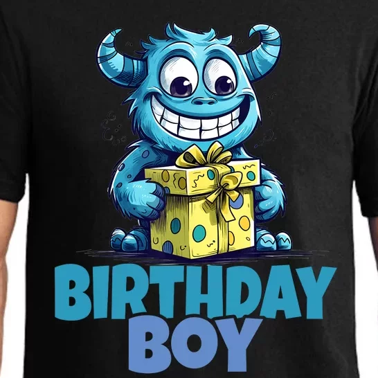 Funny Birthday Boy Monster Party Pajama Set