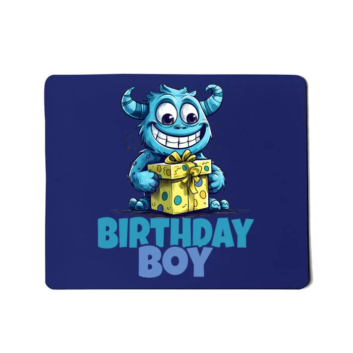 Funny Birthday Boy Monster Party Mousepad