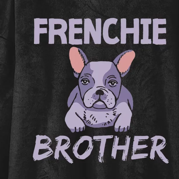 Frenchie Brother Bulldogs Frenchies French Bulldog Hooded Wearable Blanket