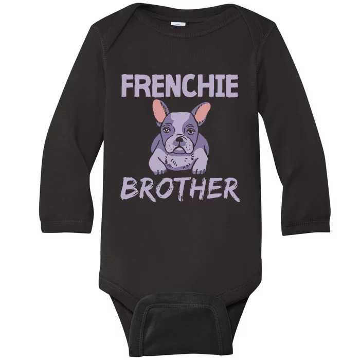 Frenchie Brother Bulldogs Frenchies French Bulldog Baby Long Sleeve Bodysuit