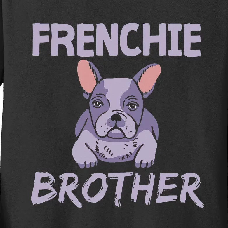 Frenchie Brother Bulldogs Frenchies French Bulldog Kids Long Sleeve Shirt