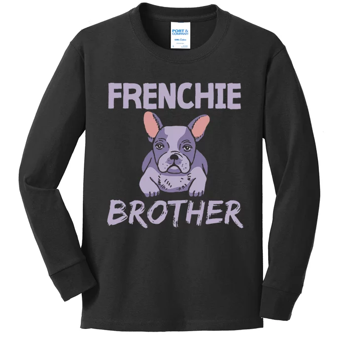 Frenchie Brother Bulldogs Frenchies French Bulldog Kids Long Sleeve Shirt