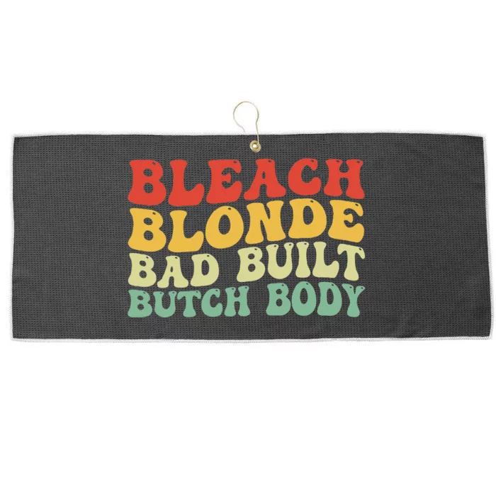 Funny Bleach Blonde Bad Built Butch Body Large Microfiber Waffle Golf Towel