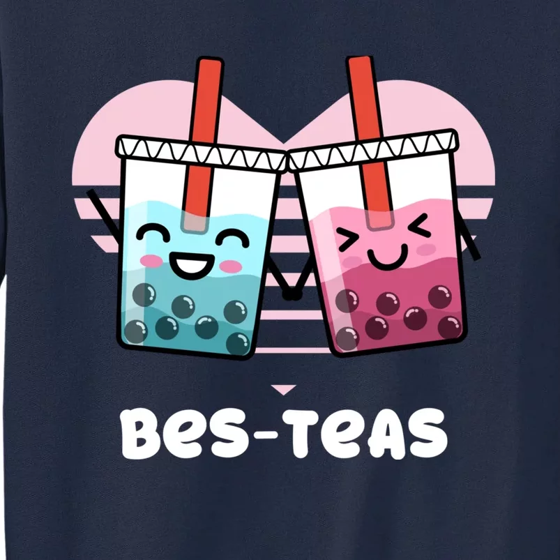 Funny Besties Bubble Tea Gift Hoodie | Pun Bes-Teas Cute T Tall Sweatshirt